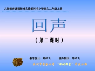回声第二课时