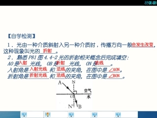 八年级上册4-4《光的折射》课件