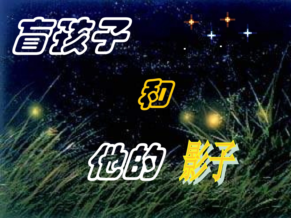 人教新课标版初中七上《盲孩子和他的影子》课件_第2页