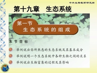 生态系统的组成