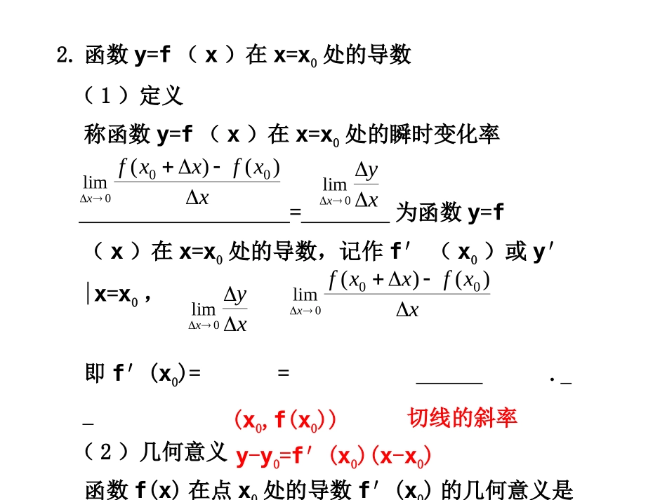 高中数学-导数复习课件_第2页