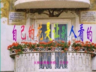 五年级语文自己的花是让别人看的