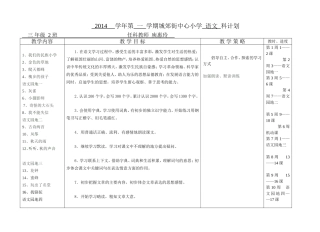 三年级上册语文学科计划表