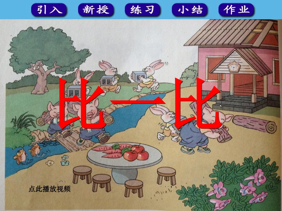 新一年级数学上册《比一比》课件_第1页