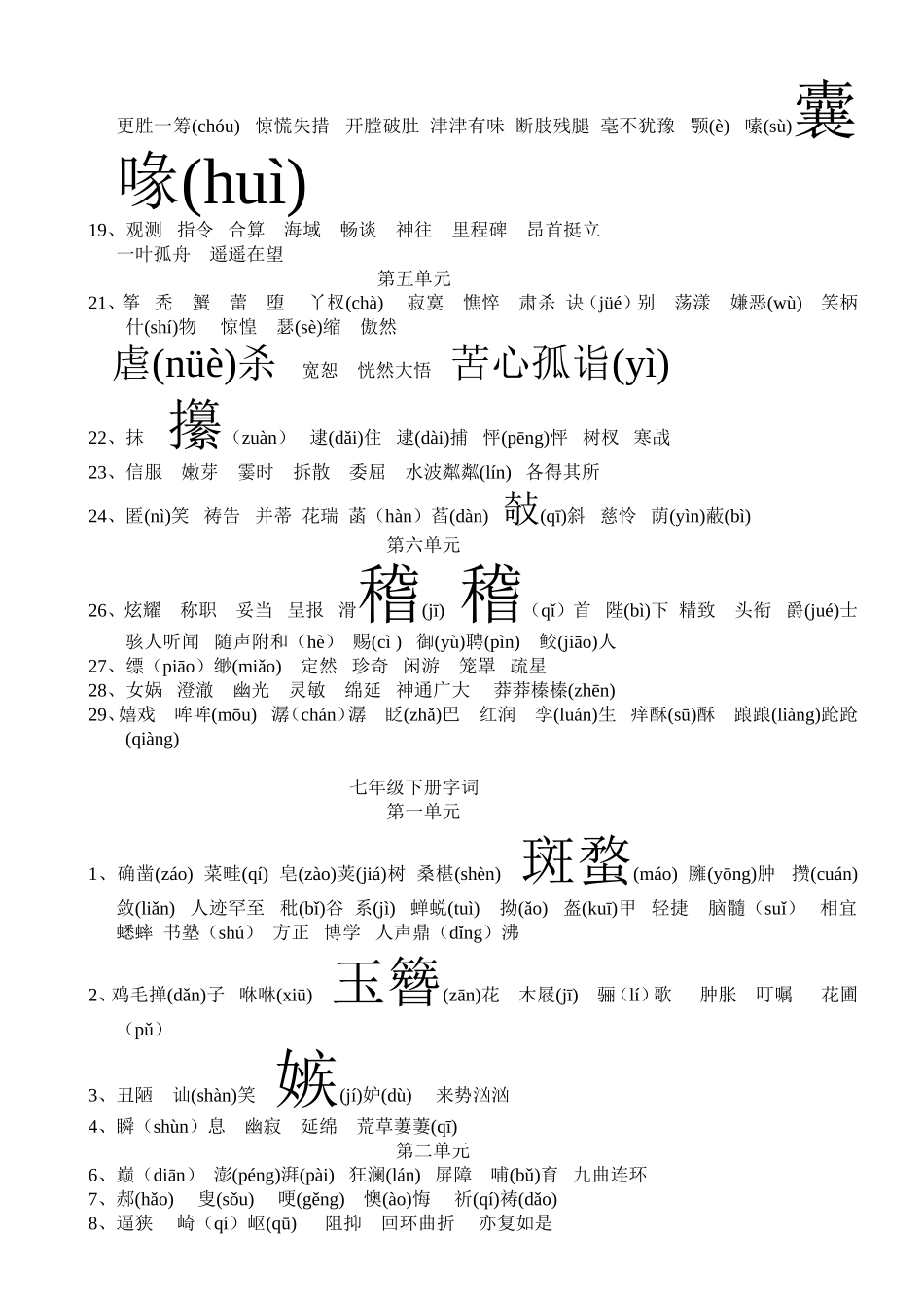 语文生字(中学)_第2页