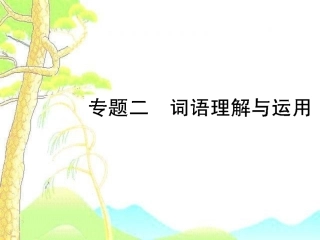 专题二词语理解与运用