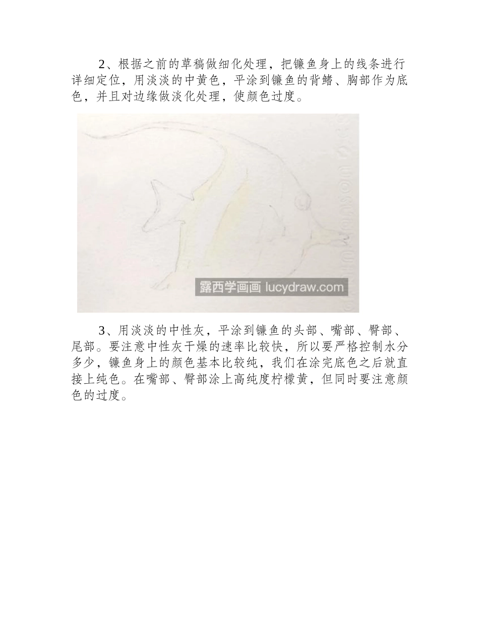 镰鱼怎么画_海神鱼的水彩画法是什么_水彩画教程_第2页