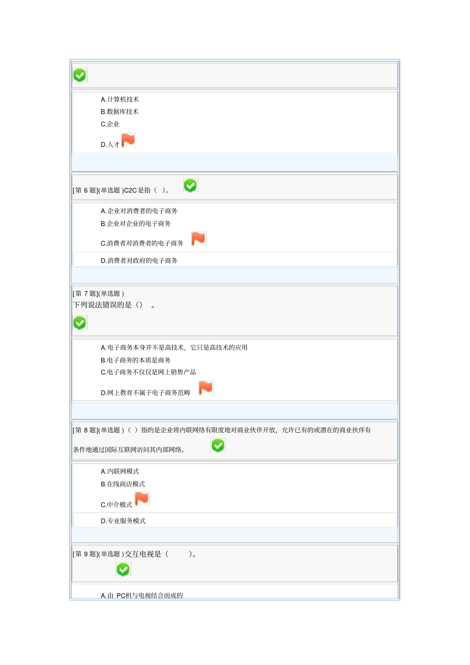 2019年春季电子商务概论课程6145第1次作业_第2页