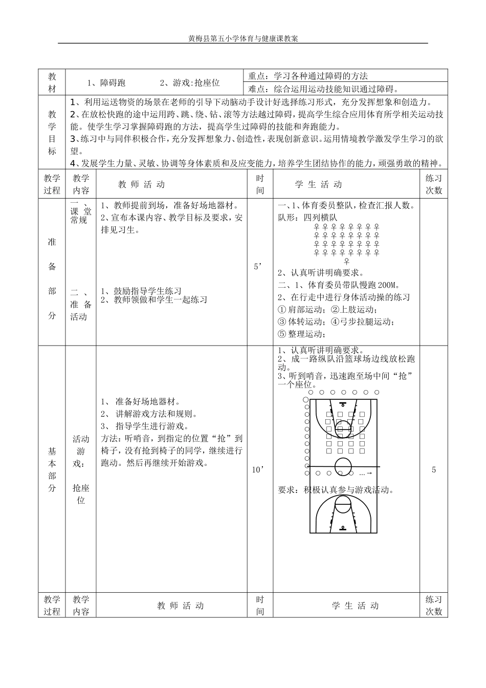 鄢洁体育课《障碍跑》教案_第3页