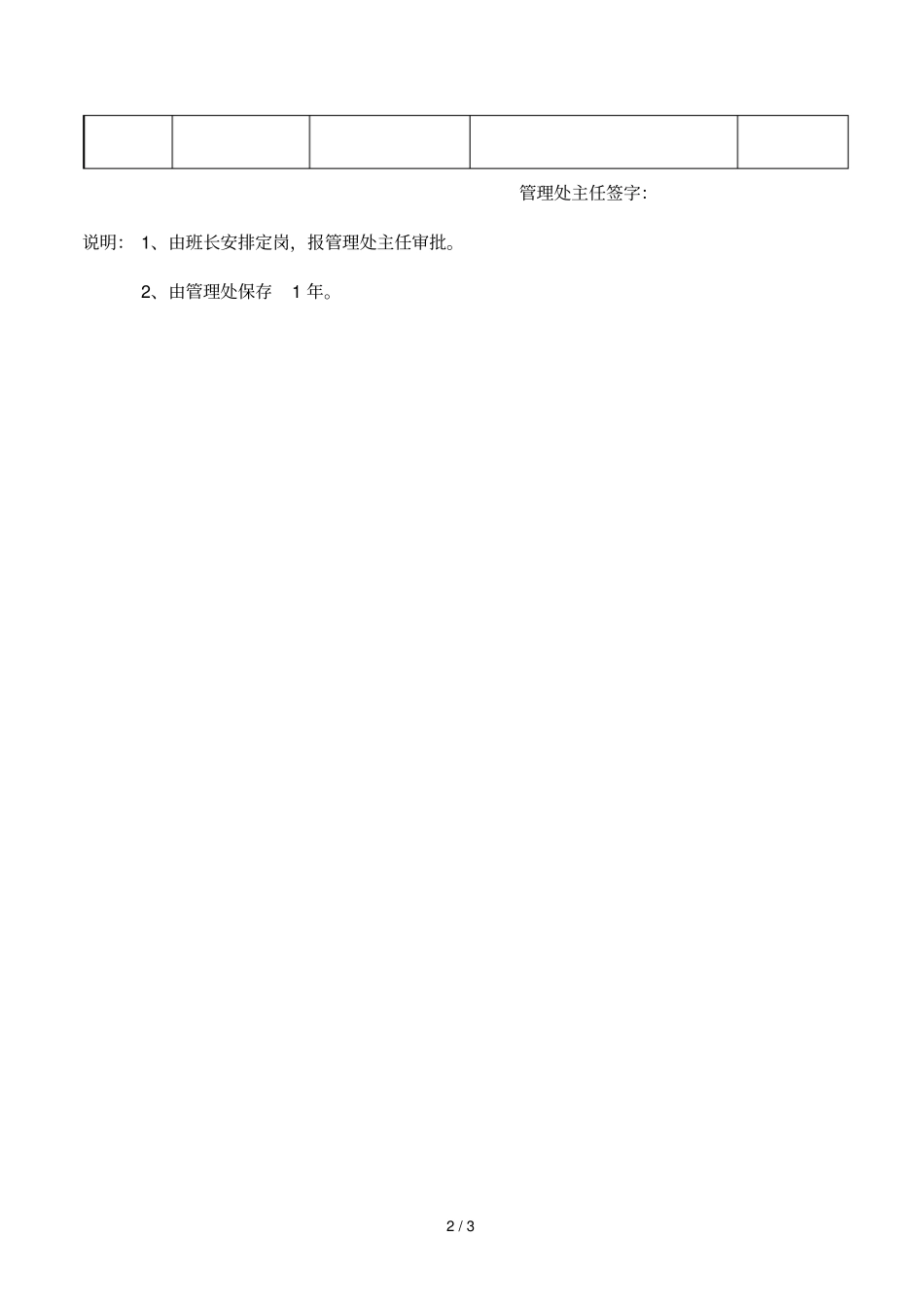 2019年绿化员岗位安排表_第2页