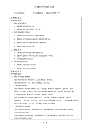 2019年考试内容范围说明