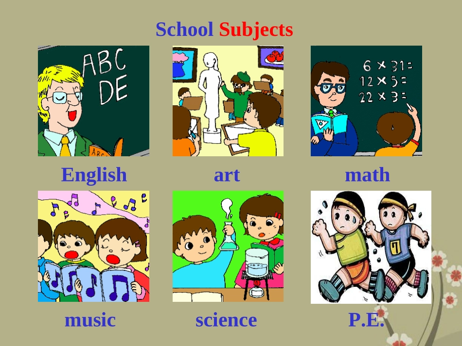 七年级英语上册Unit9Myfavoritesubjectisscience课件人教新目标版_第2页
