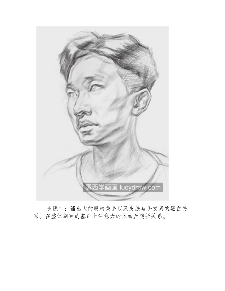 男青年怎么画_青年男子的头像素描画法是什么_素描教程_第2页