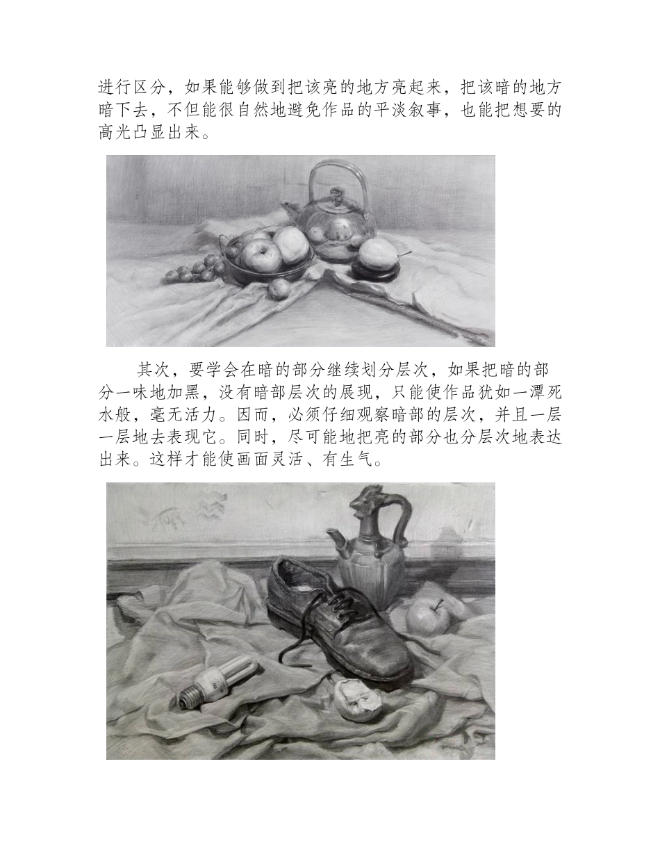静物素描技巧：教你怎么处理素描静物中的高光素描教程_第2页