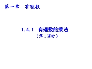 有理数的乘法第课时