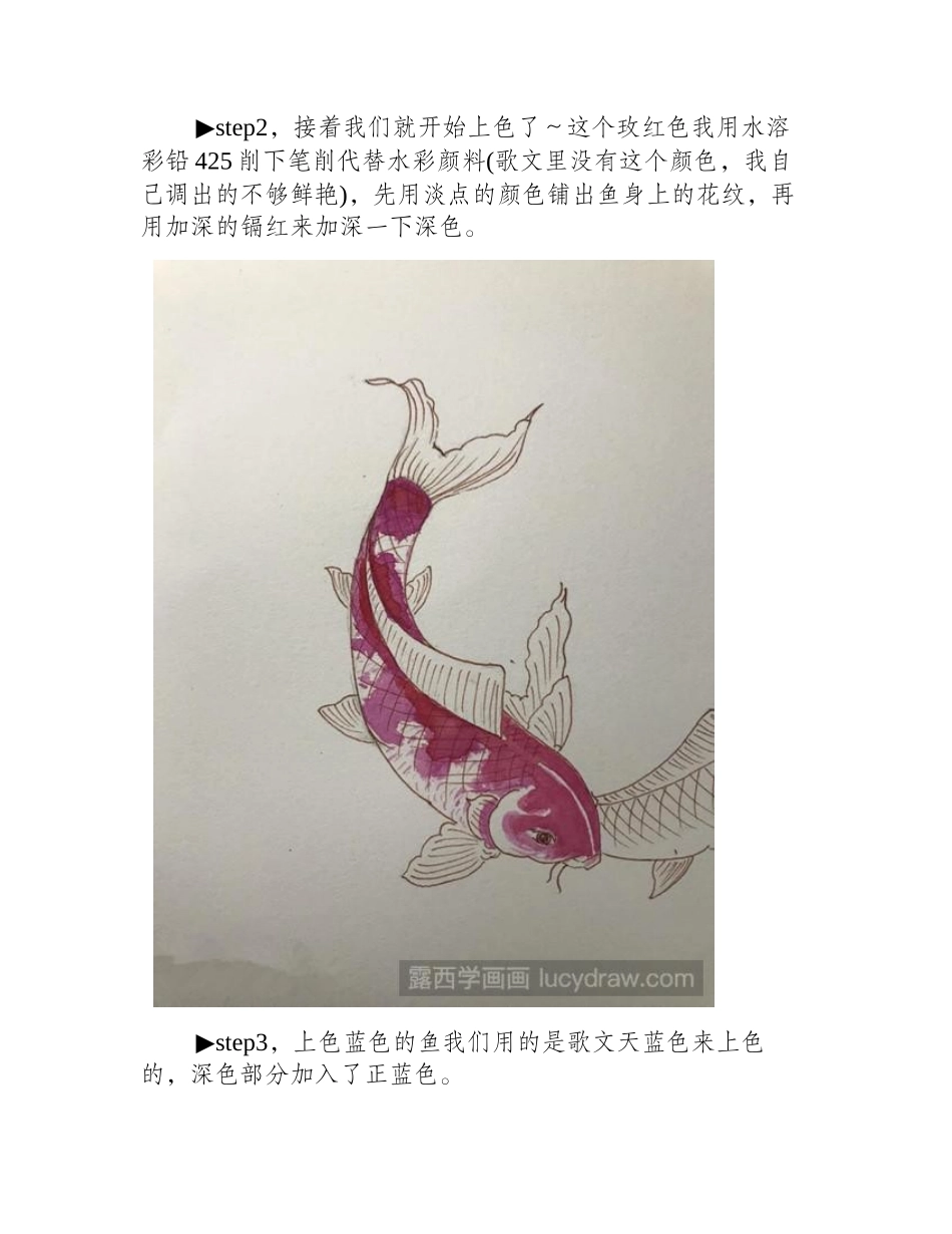 锦鲤水彩画教程水彩画教程_第2页