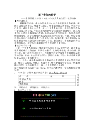 做一个负责人的公民教学案例