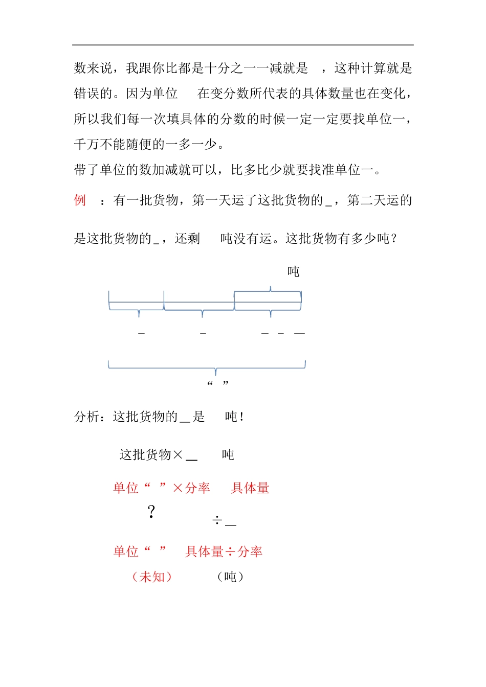 六年级分数除法易错题资料_第2页