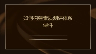 如何构建素质测评体系课件