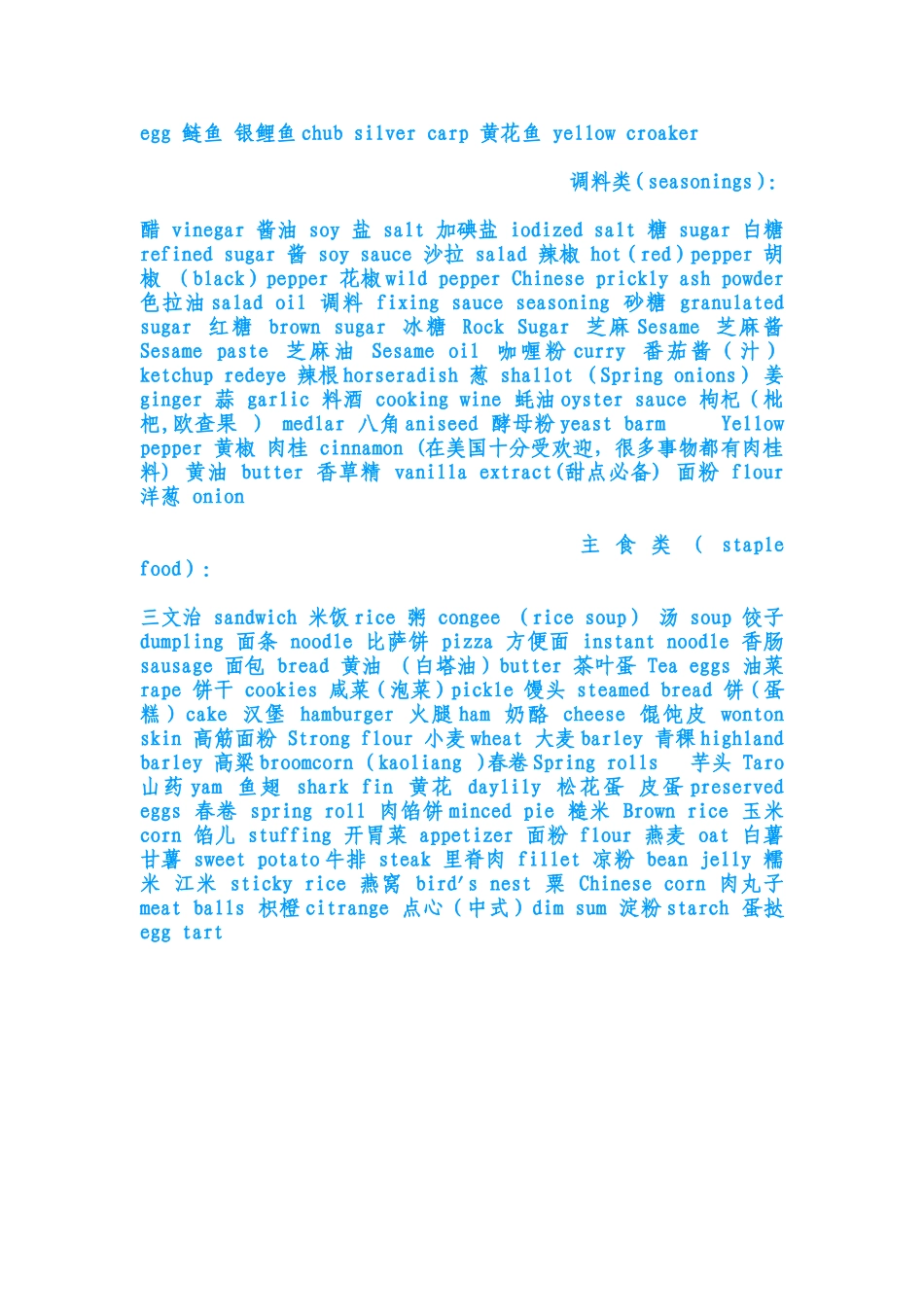 与食物相关的英语_第2页