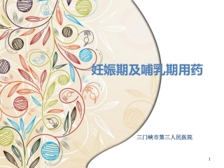 妊娠及哺乳期用药