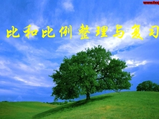 比的意义整理与复习