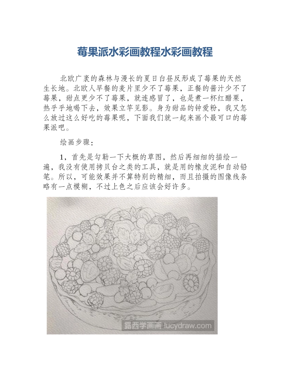 莓果派水彩画教程水彩画教程_第1页