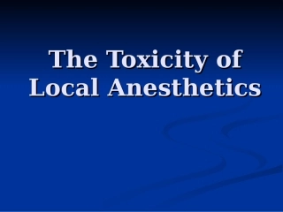 局麻药毒性反应原理