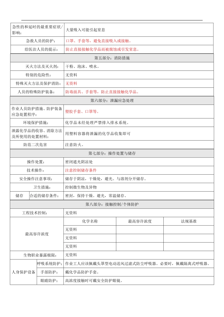 安全性资料-维生素C(MSDS)-抗坏血酸MSDS_第2页
