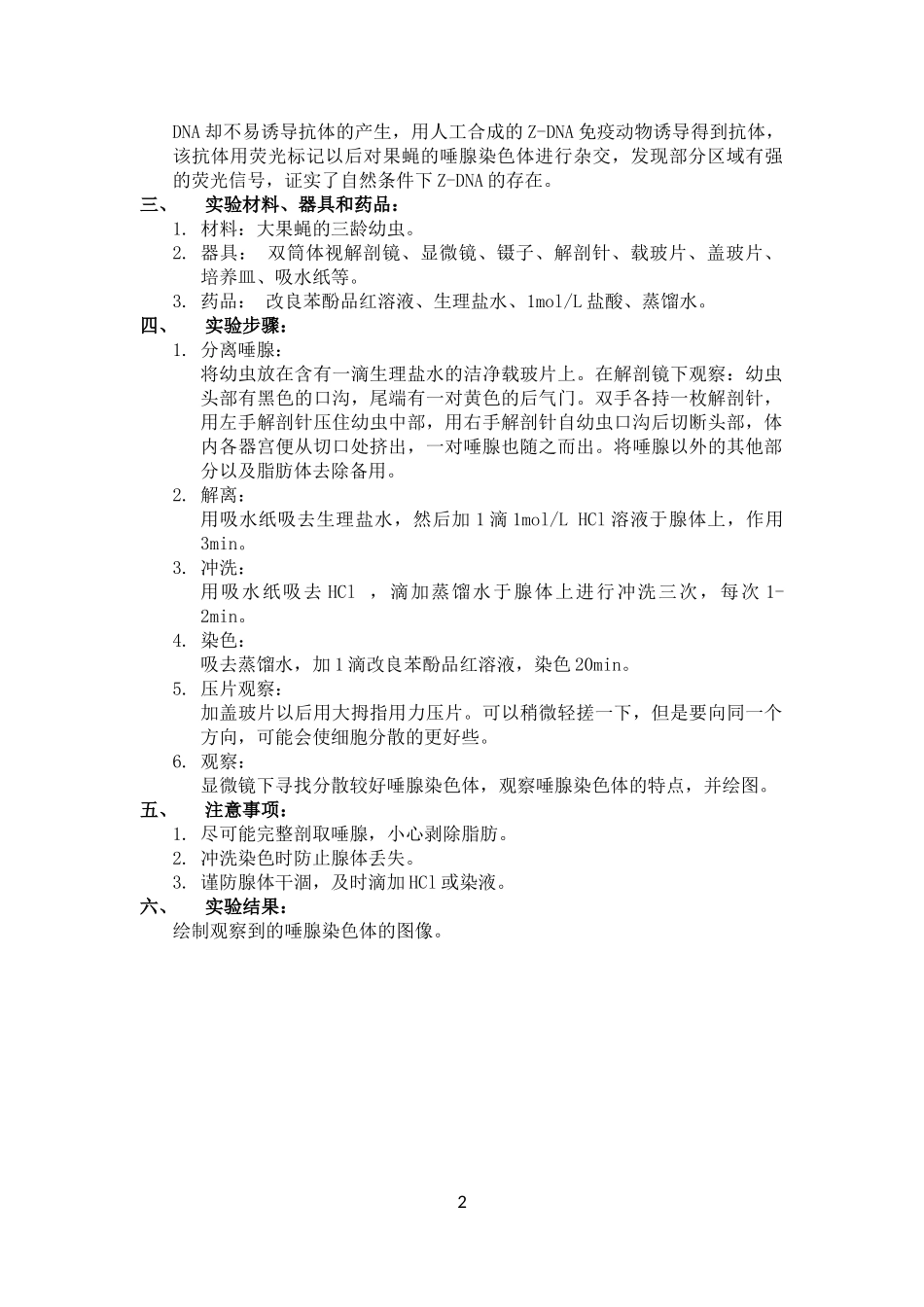 果蝇唾腺染色体的观察_第2页