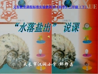 水落盐出说课比赛
