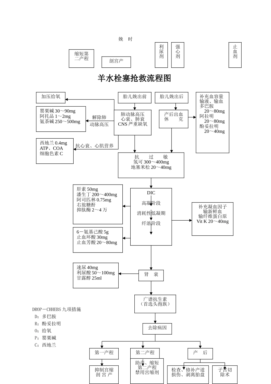 产后出血、子痫、羊水栓塞抢救流程图_第3页