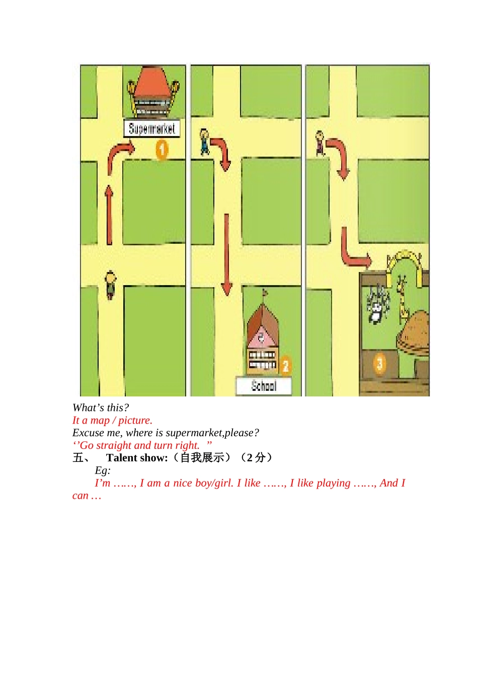 2014-2015学年第一期南溪区小学四年级英语口语测试卷1_第2页