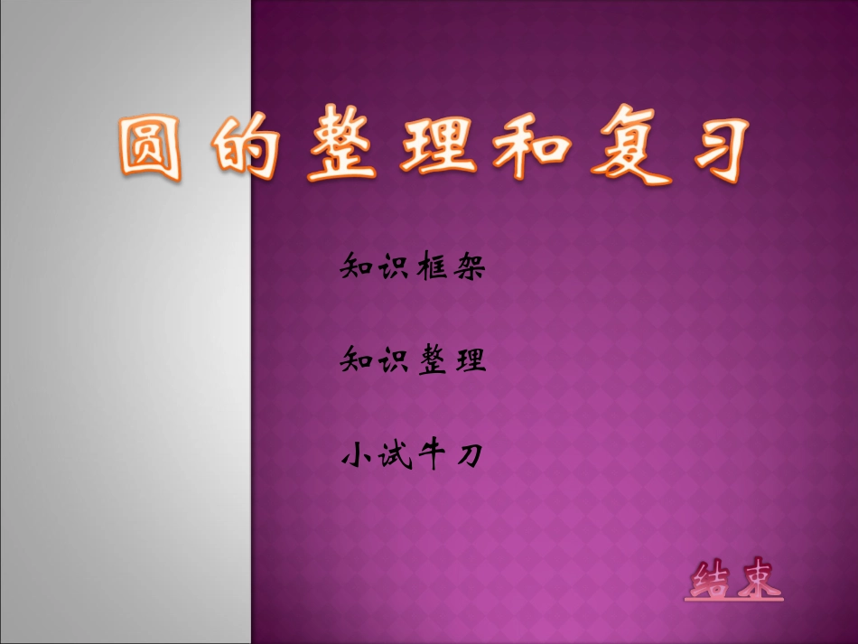 六年级数学《圆的复习》课件_第1页