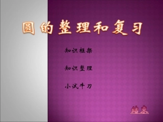 六年级数学《圆的复习》课件