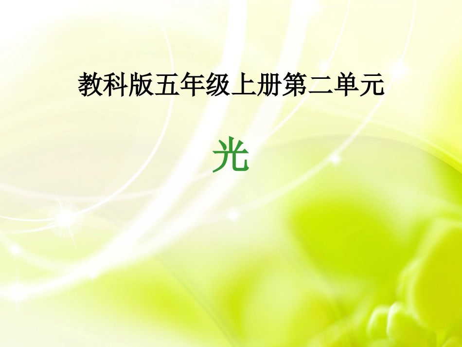 期末复习课件五年级（上）第二单元光_第1页