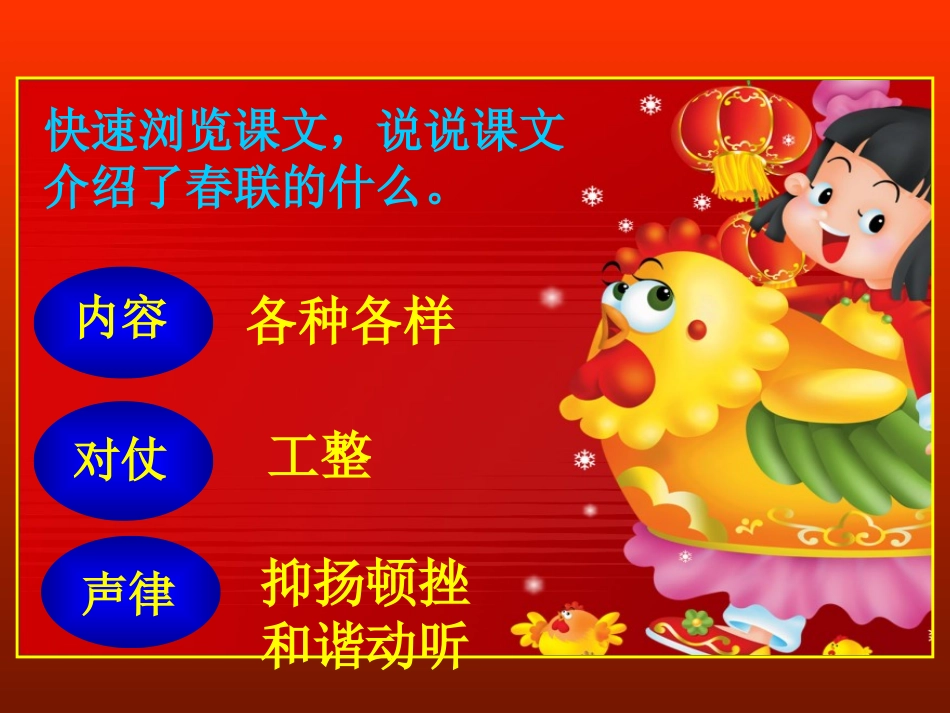 苏教版小学四上《春联》课件_第3页