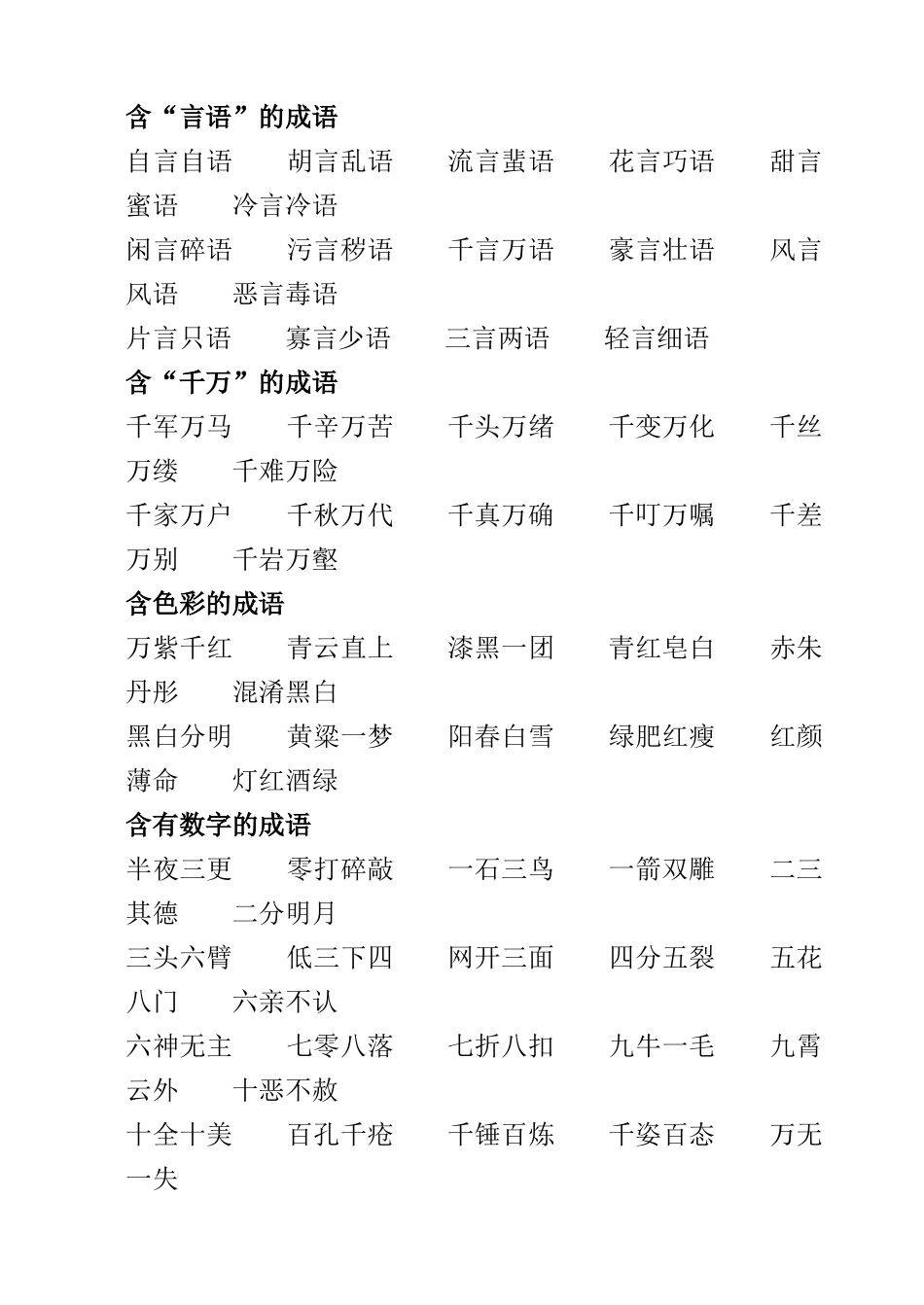 四年级成语归类_第3页