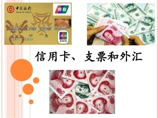 人教版必修一第一课第二框信用卡支票和外汇共张PPT