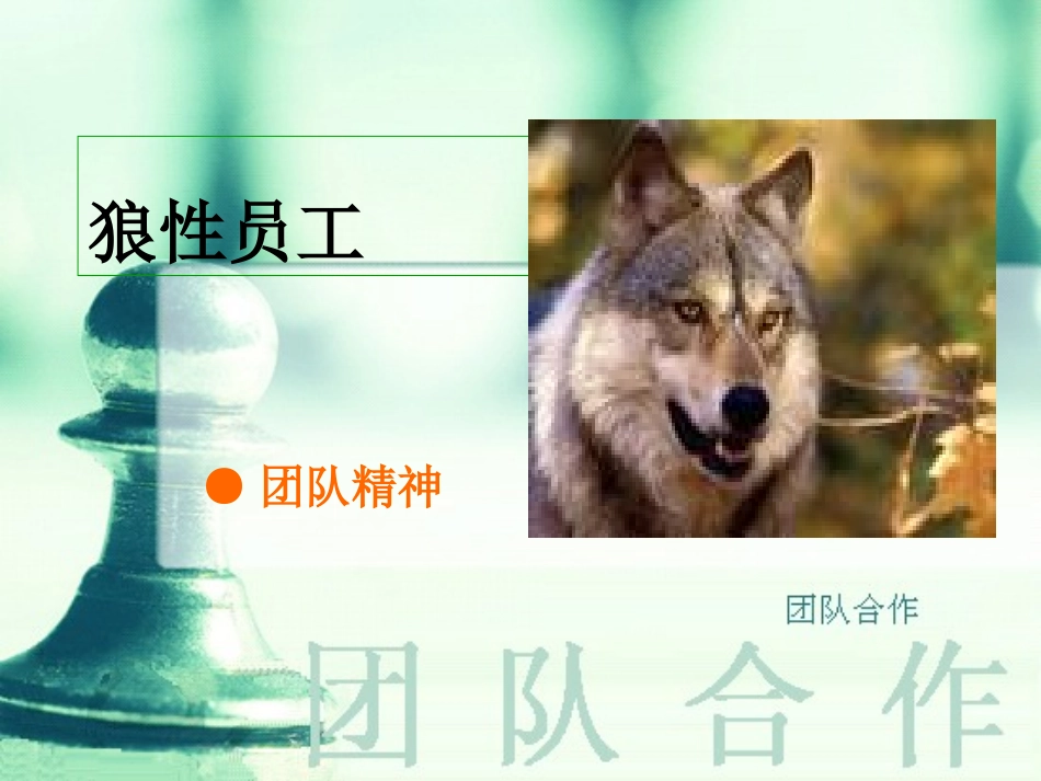 狼性员工-团队精神_第1页