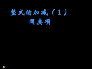 整式的加减同类项