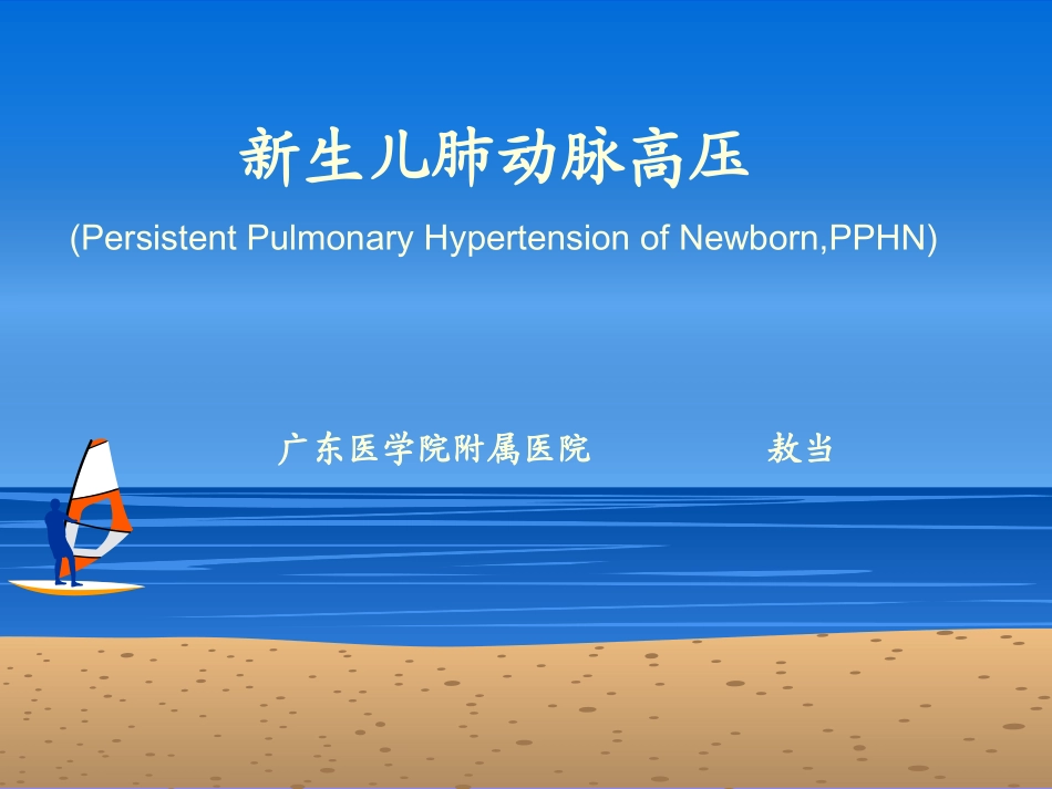 胎儿持续肺动脉高压PPHN_第1页