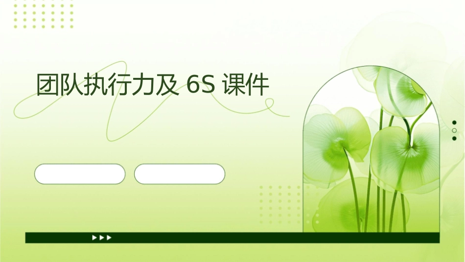 团队执行力及6S课件_第1页