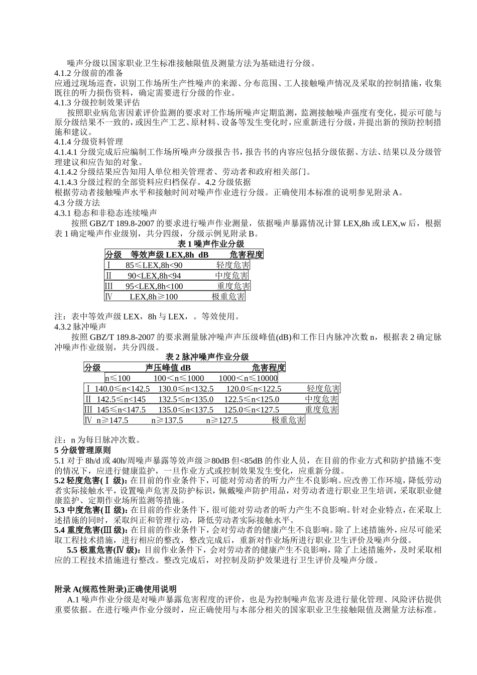 GBZT-229.4-2012工作场所职业病危害作业分级--第4部分：噪声_第2页
