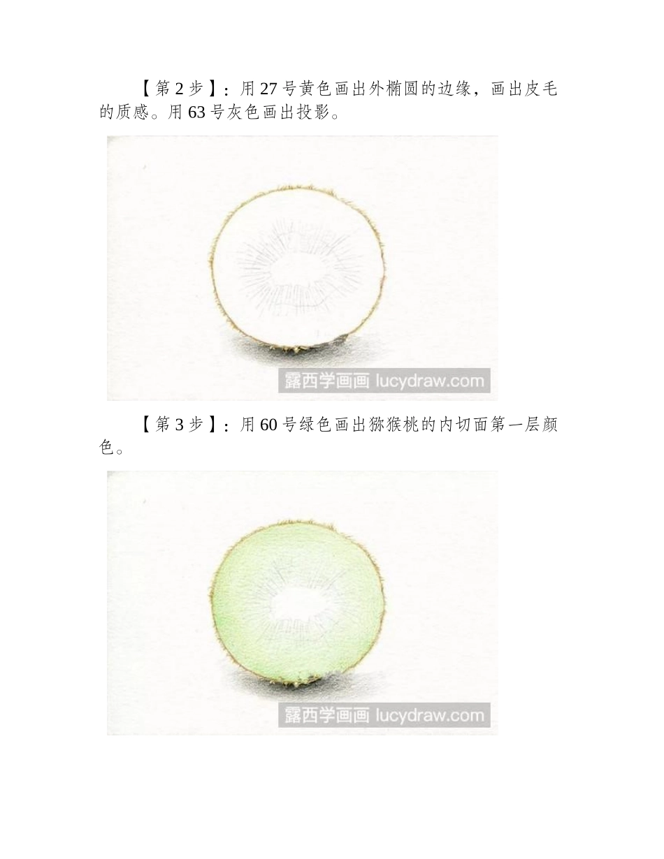 猕猴桃彩铅画步骤彩铅画教程_第2页