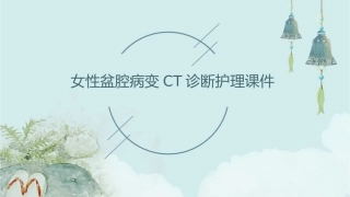 女性盆腔病变CT诊断护理课件