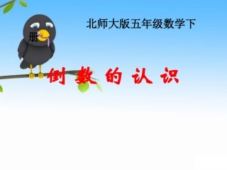 北师大版数学五年级下册《倒数》课件(1)