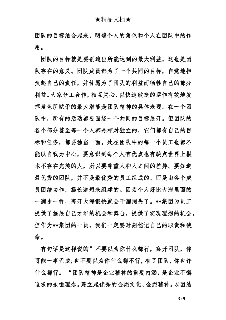 发扬团队精神演讲稿_第3页