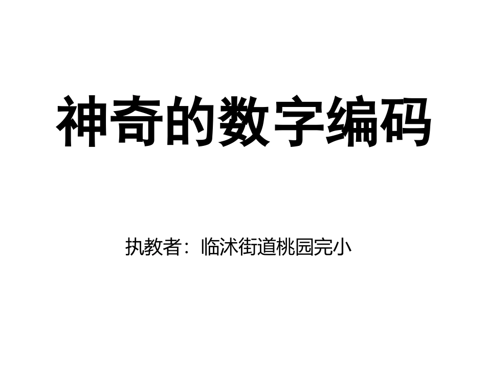 神奇的数字编码_第1页