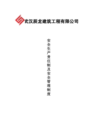 安全生产管理制度及安全生产责任制度(51页)